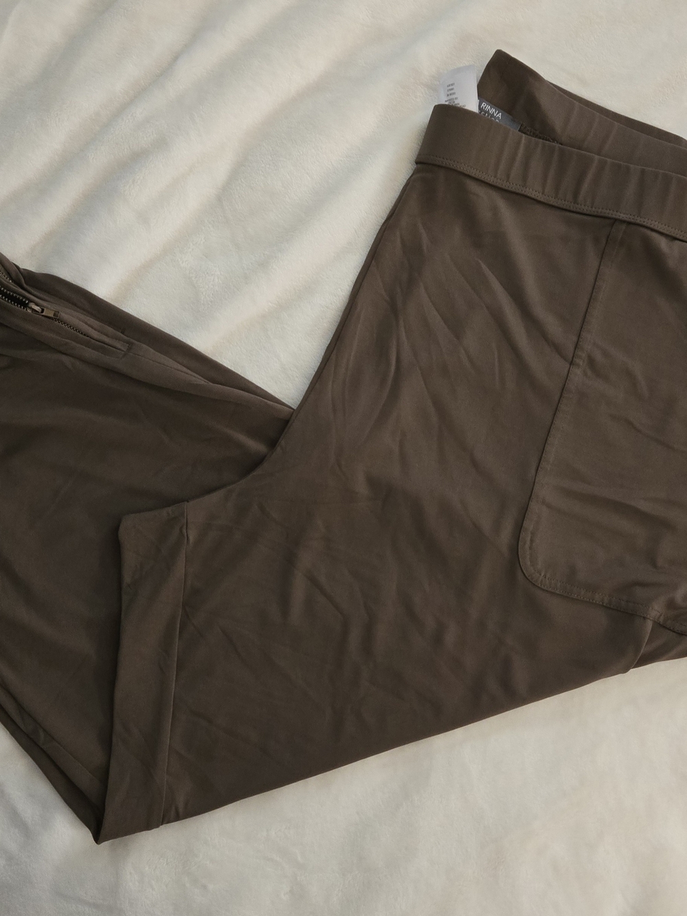 Lisa Rinna Collection Women's Medium Brown Jogger Dress Pants